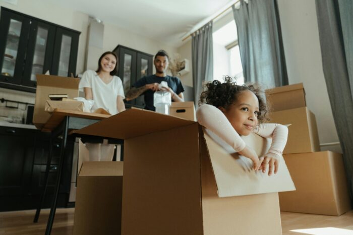 Moving House, 2 Parents with a child